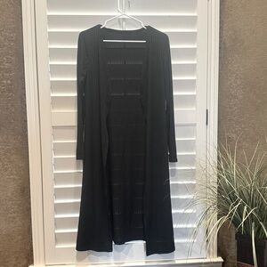 NWOT Black long cardigan S